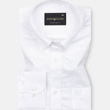 Linfro White Front Placket Plain Cotton Shirt