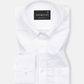 Linfro White Front Placket Plain Cotton Shirt - John Ellies