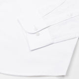 Linfro White Front Placket Plain Cotton Shirt