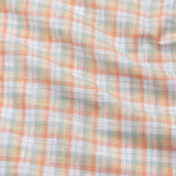 Strovic Orange Check Linen Shirt