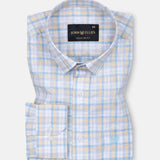 Strovic Blue Check Linen Shirt