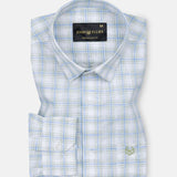 Strovic Green Check Linen Shirt