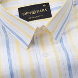 Bruce Yellow Stripe Linen Shirt