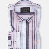 Bruce Pink Stripe Linen Shirt