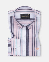 Bruce Pink Stripe Linen Shirt
