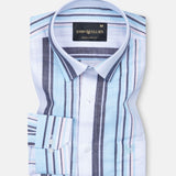 Bruce Blue Stripe Linen Shirt