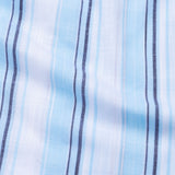 Bruce Blue With Black Stripe Linen Shirt