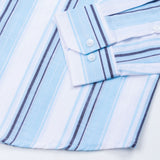 Bruce Blue With Black Stripe Linen Shirt