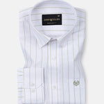 Flaen Green Strips Linen Shirt - John Ellies