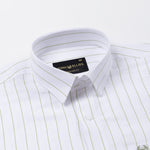Flaen Green Strips Linen Shirt - John Ellies