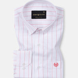 Flaen Pink Strips Linen Shirt - John Ellies