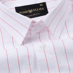 Flaen Pink Strips Linen Shirt - John Ellies