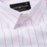 Flaen Pink Strips Linen Shirt - John Ellies