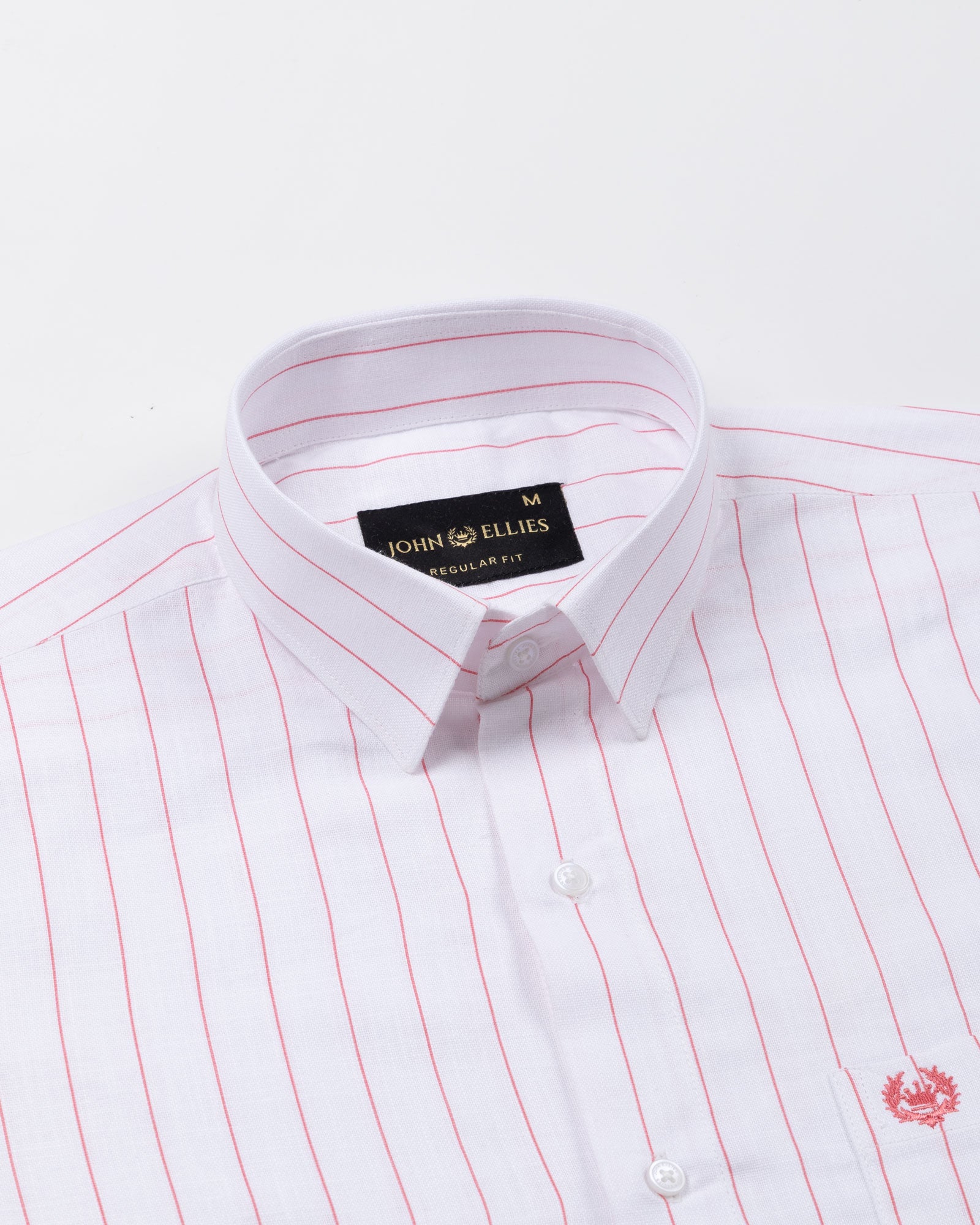 Flaen Pink Strips Linen Shirt - John Ellies