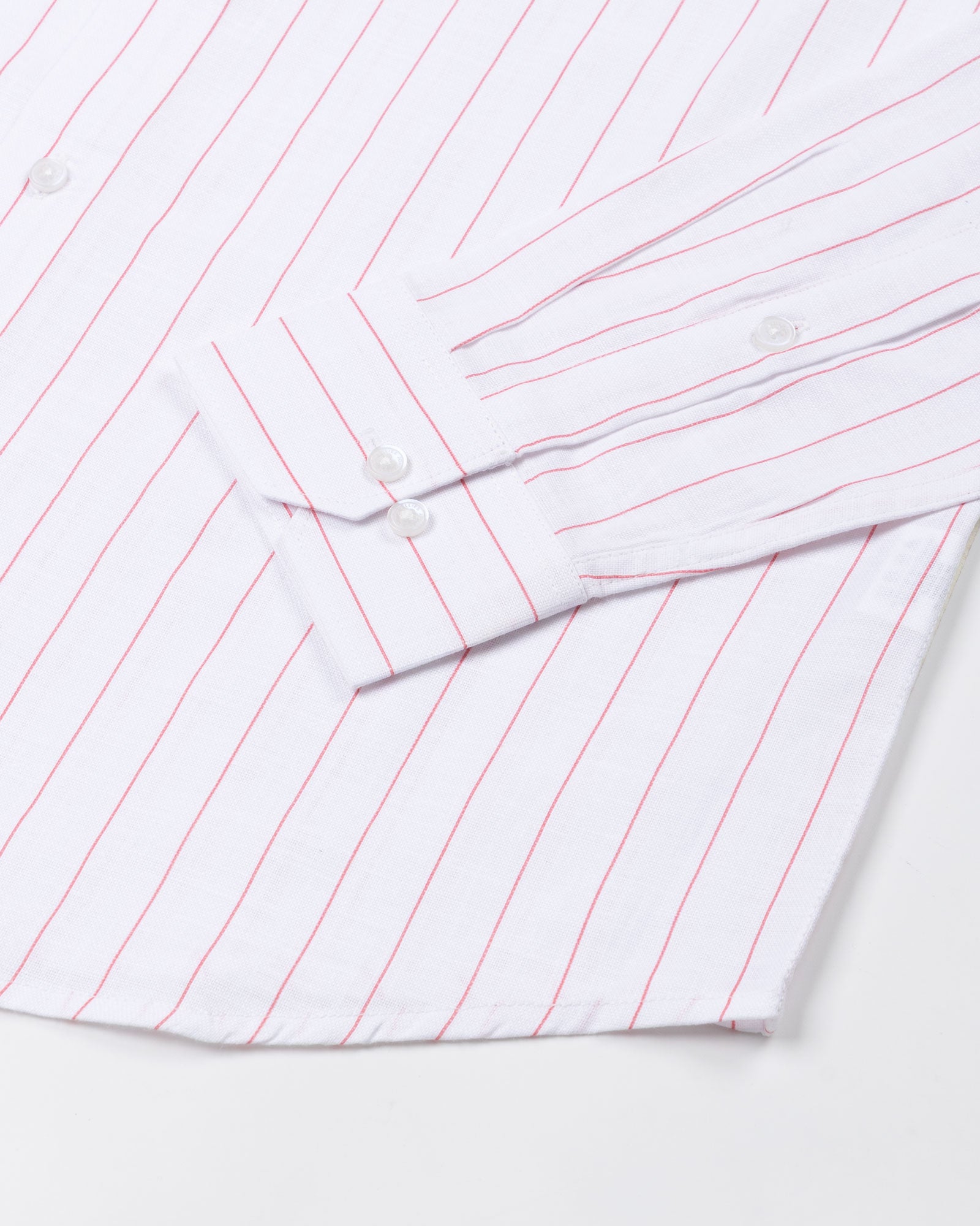 Flaen Pink Strips Linen Shirt - John Ellies