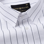 Flaen Navy Blue Strips Linen Shirt - John Ellies