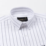 Flaen Navy Blue Strips Linen Shirt - John Ellies