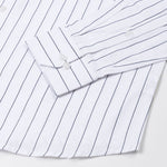 Flaen Navy Blue Strips Linen Shirt - John Ellies