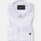 Flaen Maroon Strips Linen Shirt - John Ellies