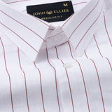 Flaen Maroon Strips Linen Shirt - John Ellies