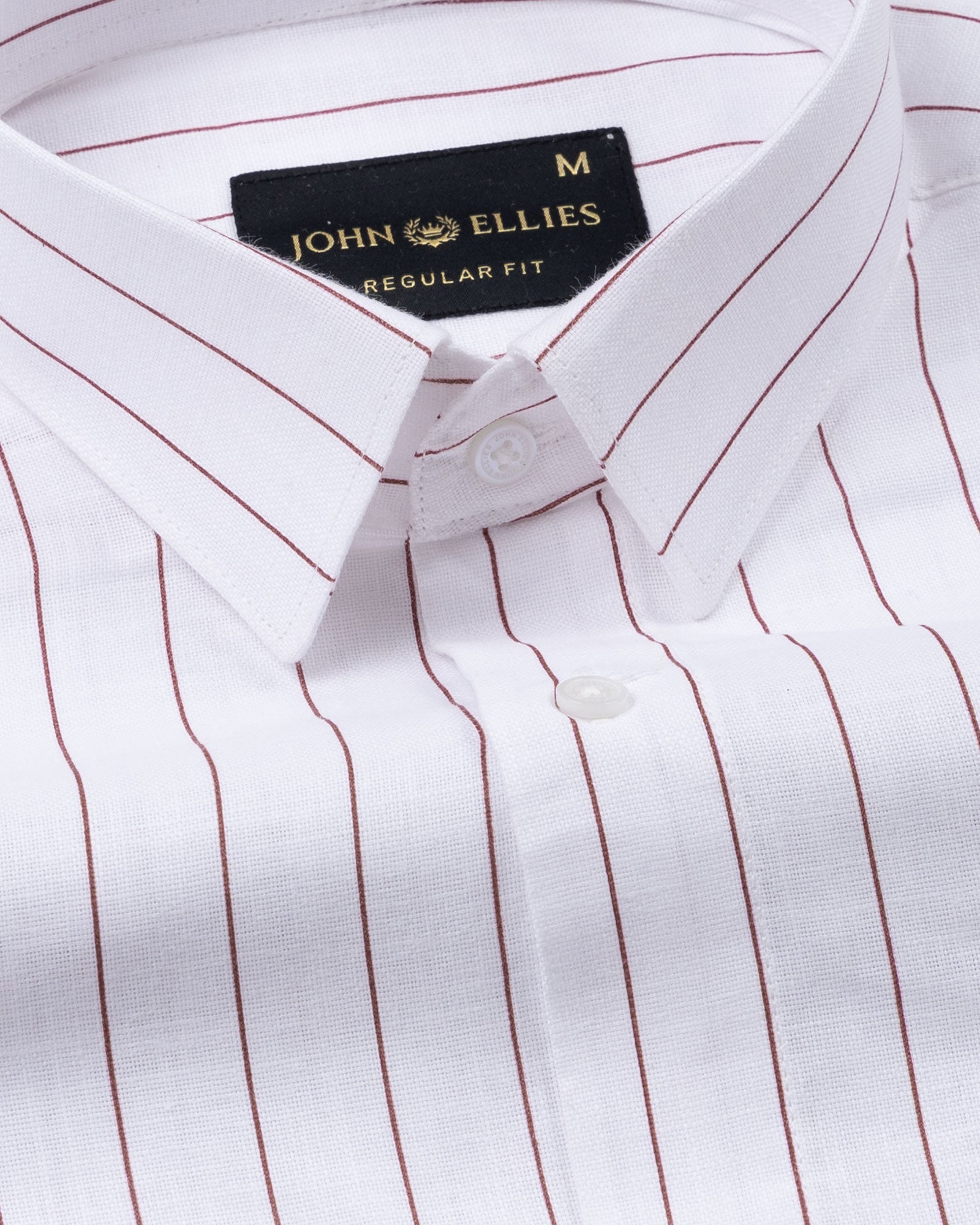 Flaen Maroon Strips Linen Shirt - John Ellies