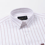 Flaen Maroon Strips Linen Shirt - John Ellies