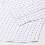 Flaen Maroon Strips Linen Shirt - John Ellies
