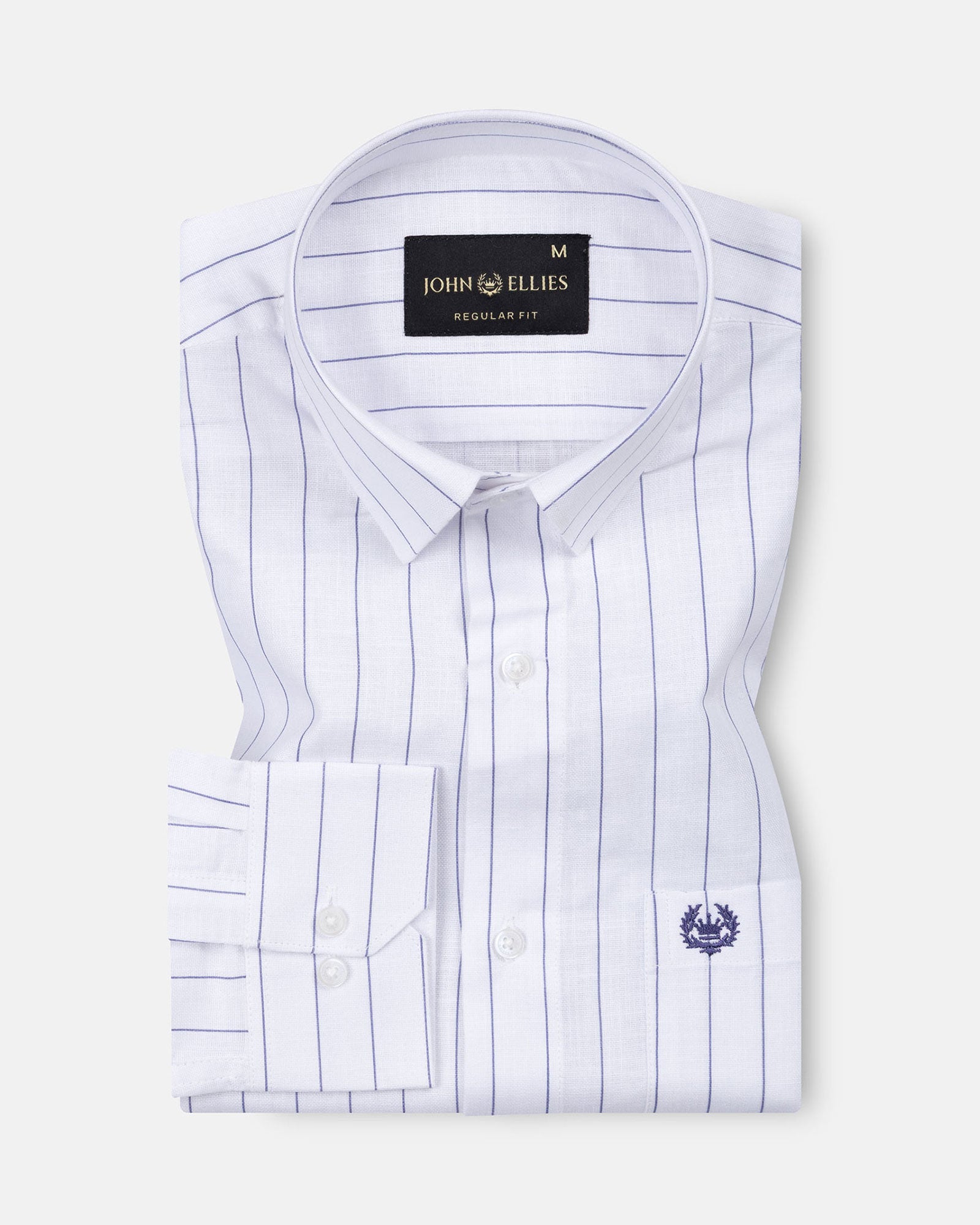 Flaen Blue Strips Linen Shirt - John Ellies