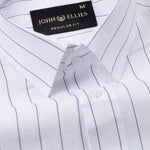 Flaen Blue Strips Linen Shirt - John Ellies