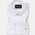 Flaen Grey Strips Linen Shirt - John Ellies