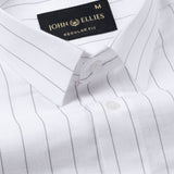 Flaen Grey Strips Linen Shirt - John Ellies