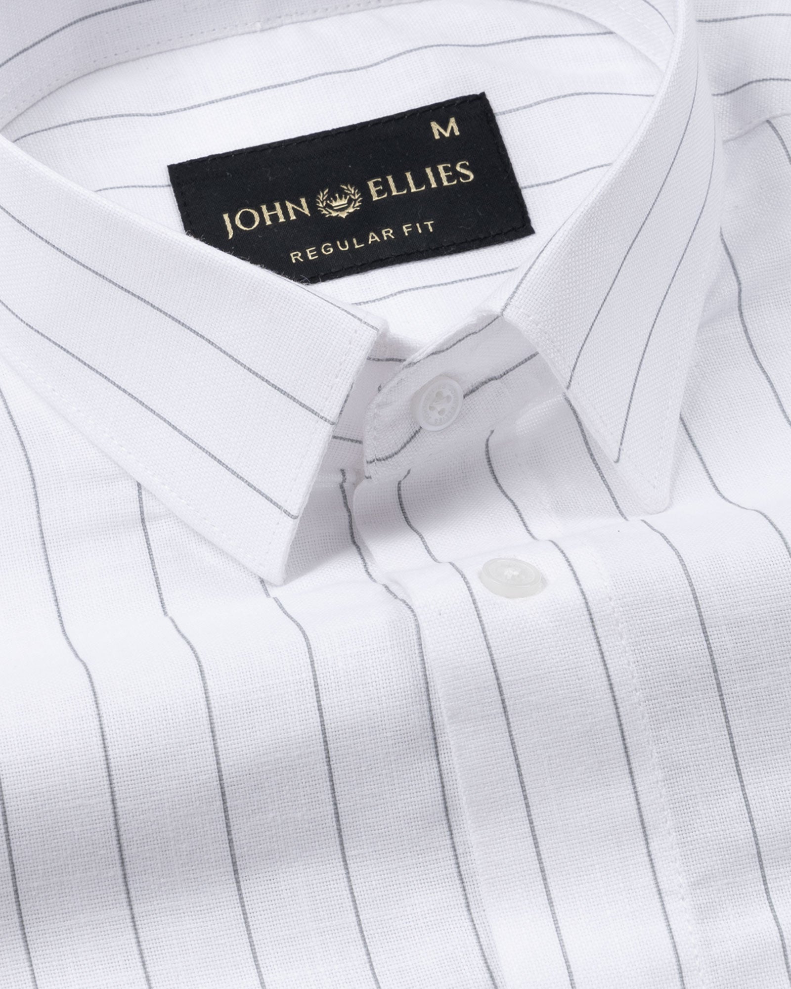 Flaen Grey Strips Linen Shirt - John Ellies