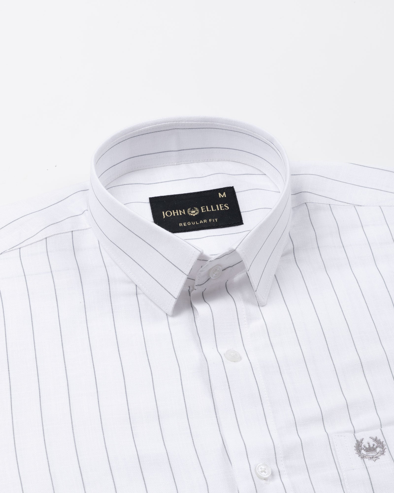 Flaen Grey Strips Linen Shirt - John Ellies