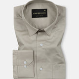 Ronwep Olive Plain Cotton Shirt - John Ellies
