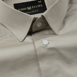 Ronwep Olive Plain Cotton Shirt - John Ellies