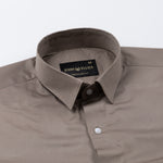 Ronwep Brown Plain Cotton Shirt - John Ellies