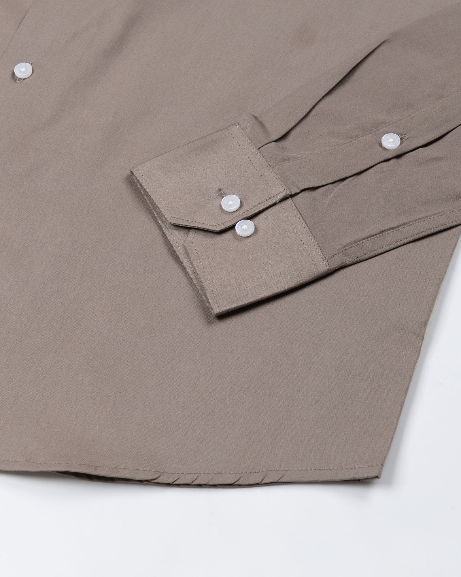 Ronwep Brown Plain Cotton Shirt - John Ellies
