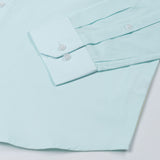 Ronwep Cyan Plain Cotton Shirt - John Ellies