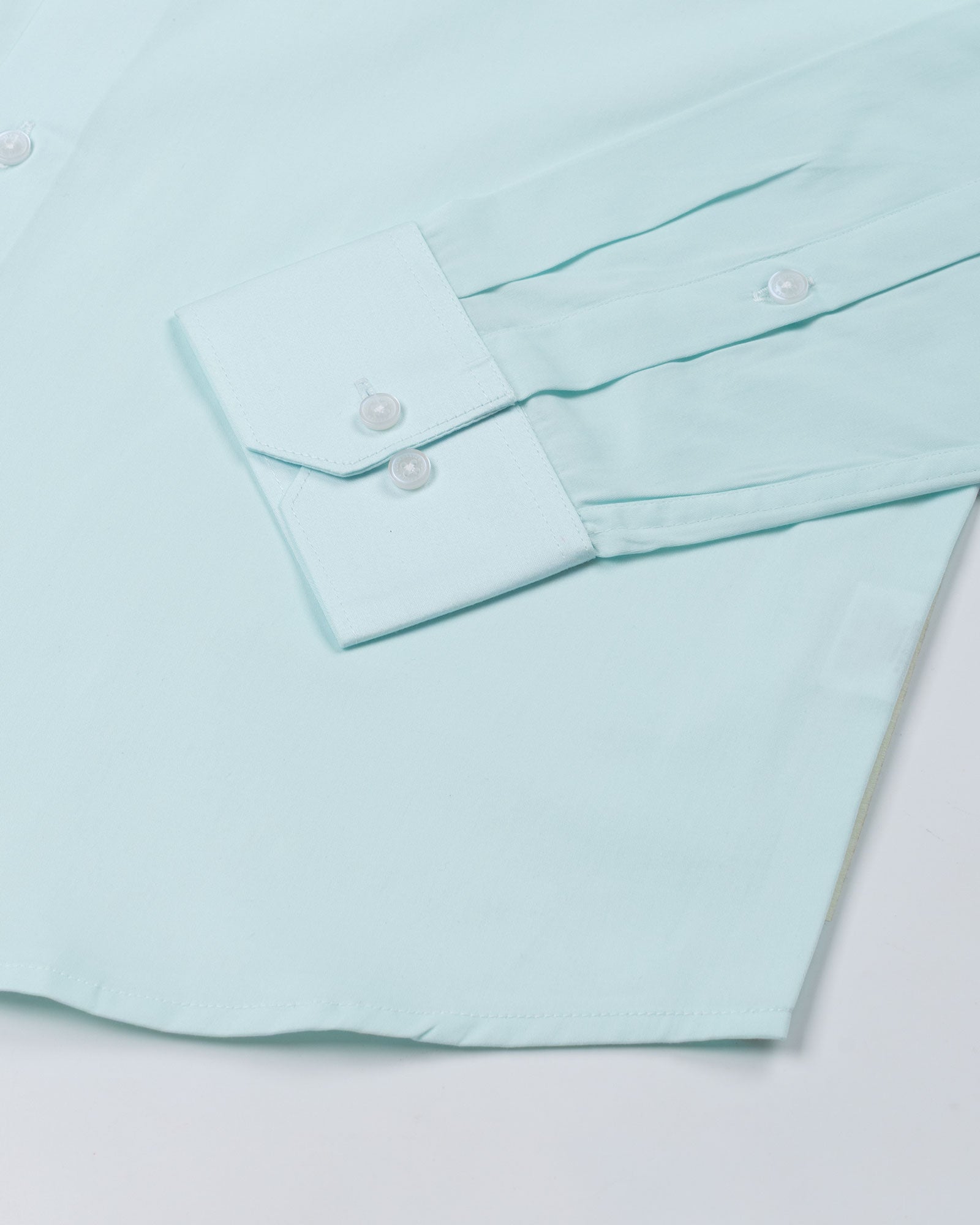 Ronwep Cyan Plain Cotton Shirt - John Ellies