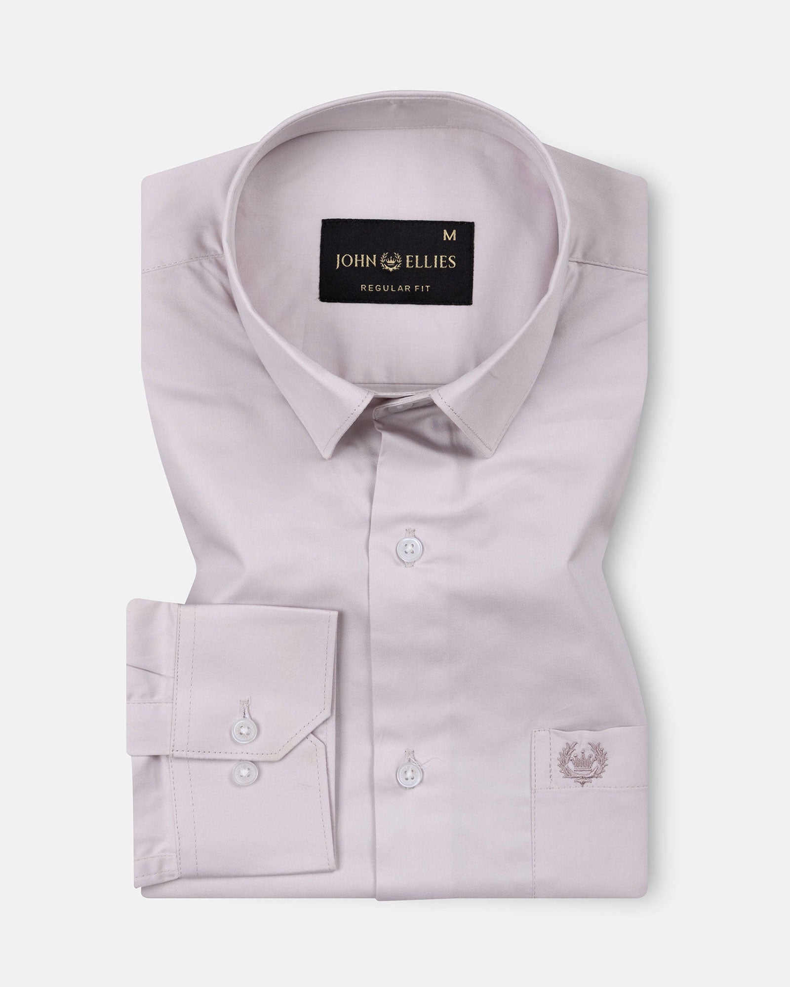 Ronwep Light Pink Plain Cotton Shirt - John Ellies