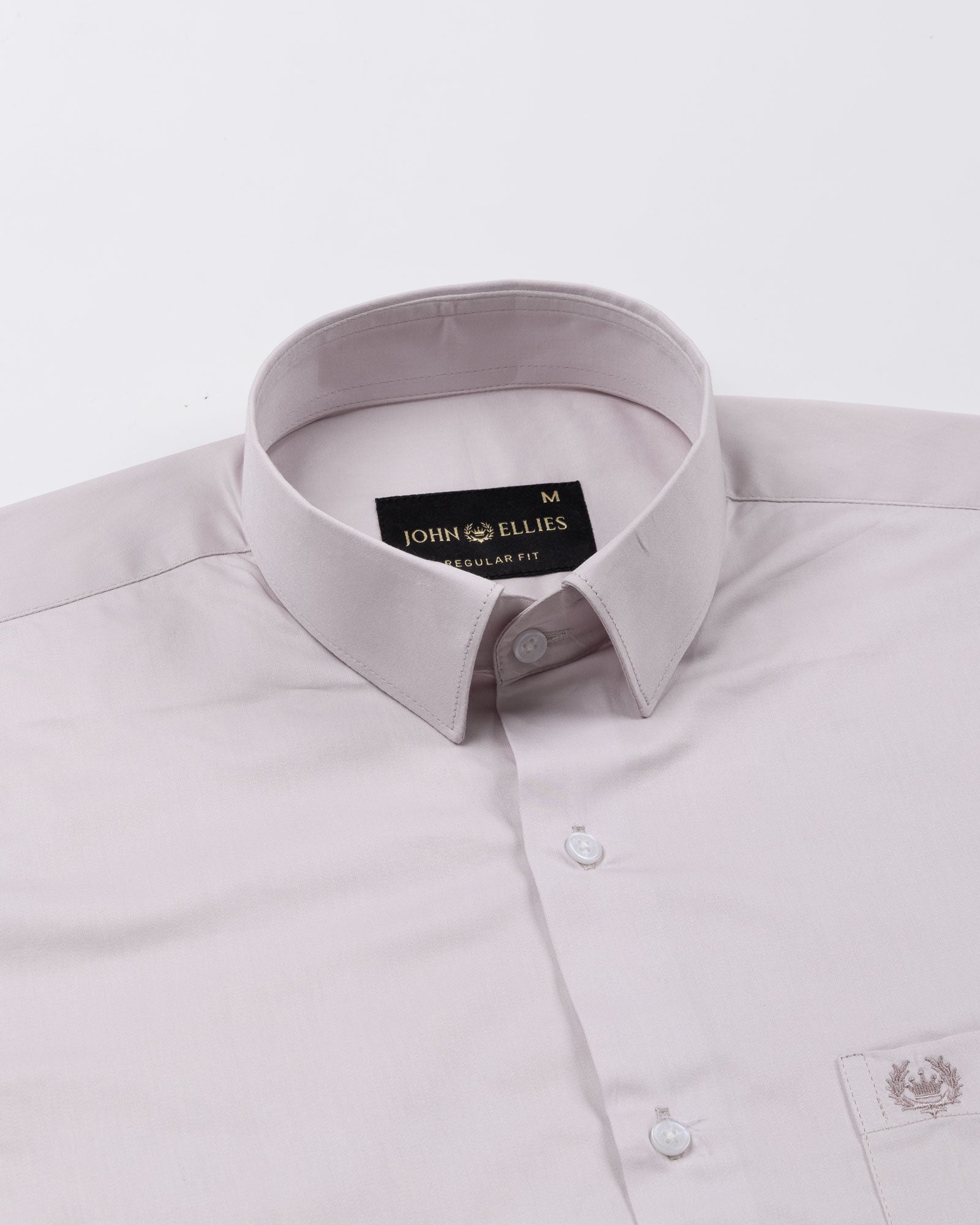 Ronwep Light Pink Plain Cotton Shirt - John Ellies