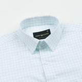 Quens Cyan Check Textured Shirt - John Ellies