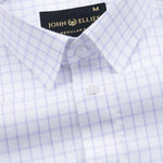 Quens Navy Blue Check Textured Shirt - John Ellies