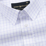 Quens Navy Blue Check Textured Shirt - John Ellies