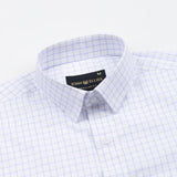 Quens Navy Blue Check Textured Shirt - John Ellies