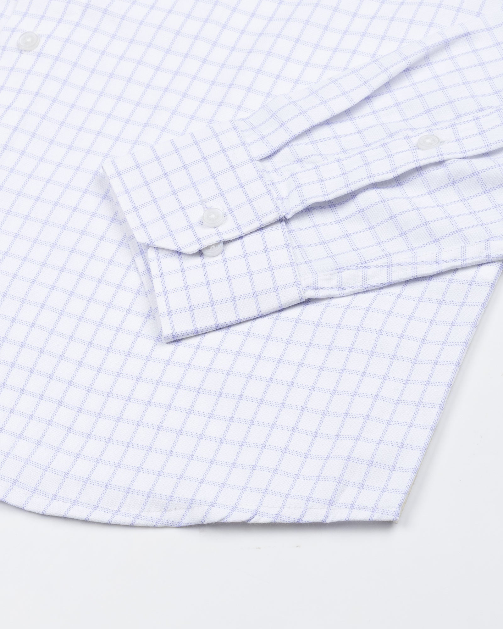 Quens Navy Blue Check Textured Shirt - John Ellies