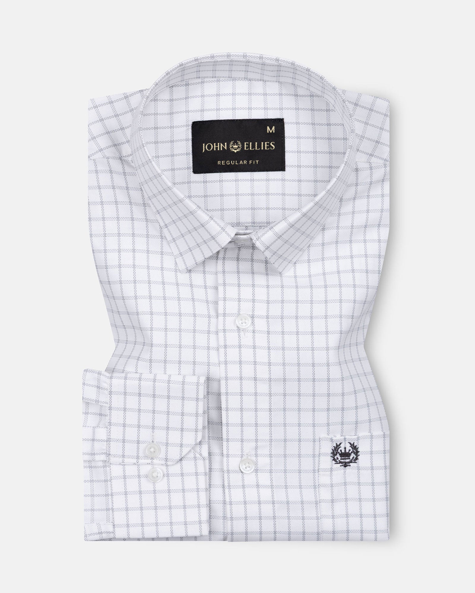 Quens Black Check Textured Shirt - John Ellies