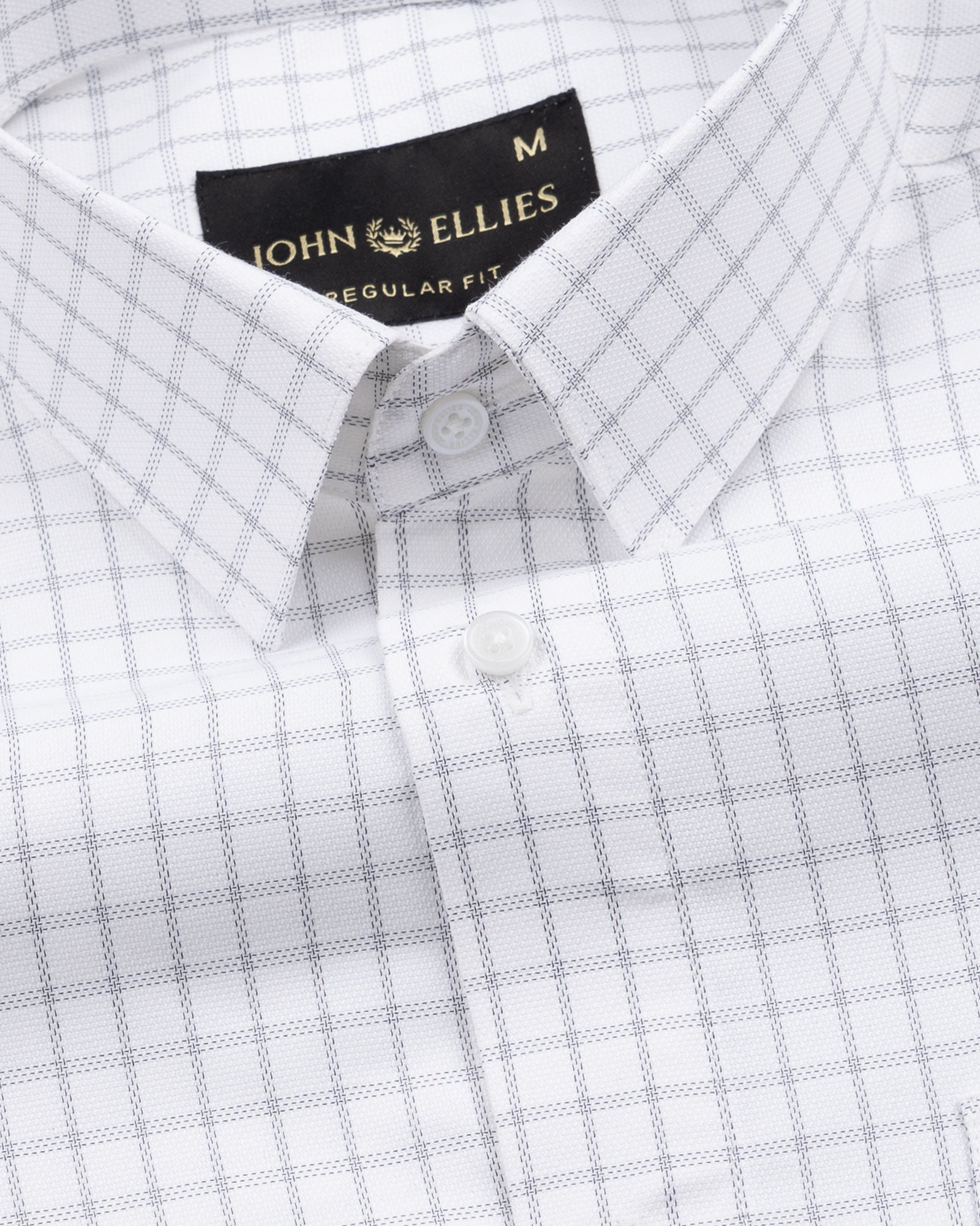 Quens Black Check Textured Shirt - John Ellies