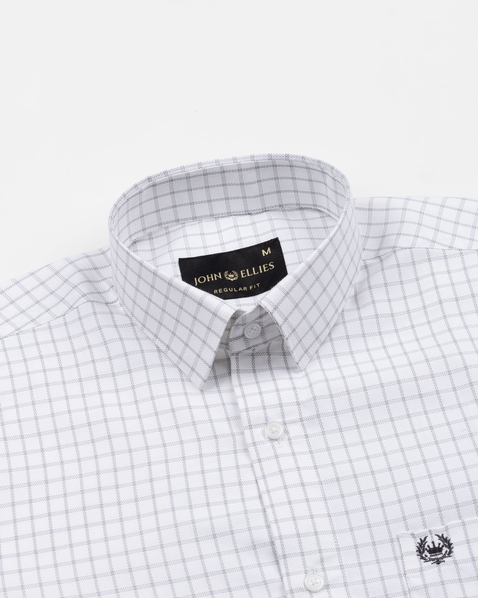 Quens Black Check Textured Shirt - John Ellies