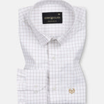 Quens Brown Check Textured Shirt - John Ellies